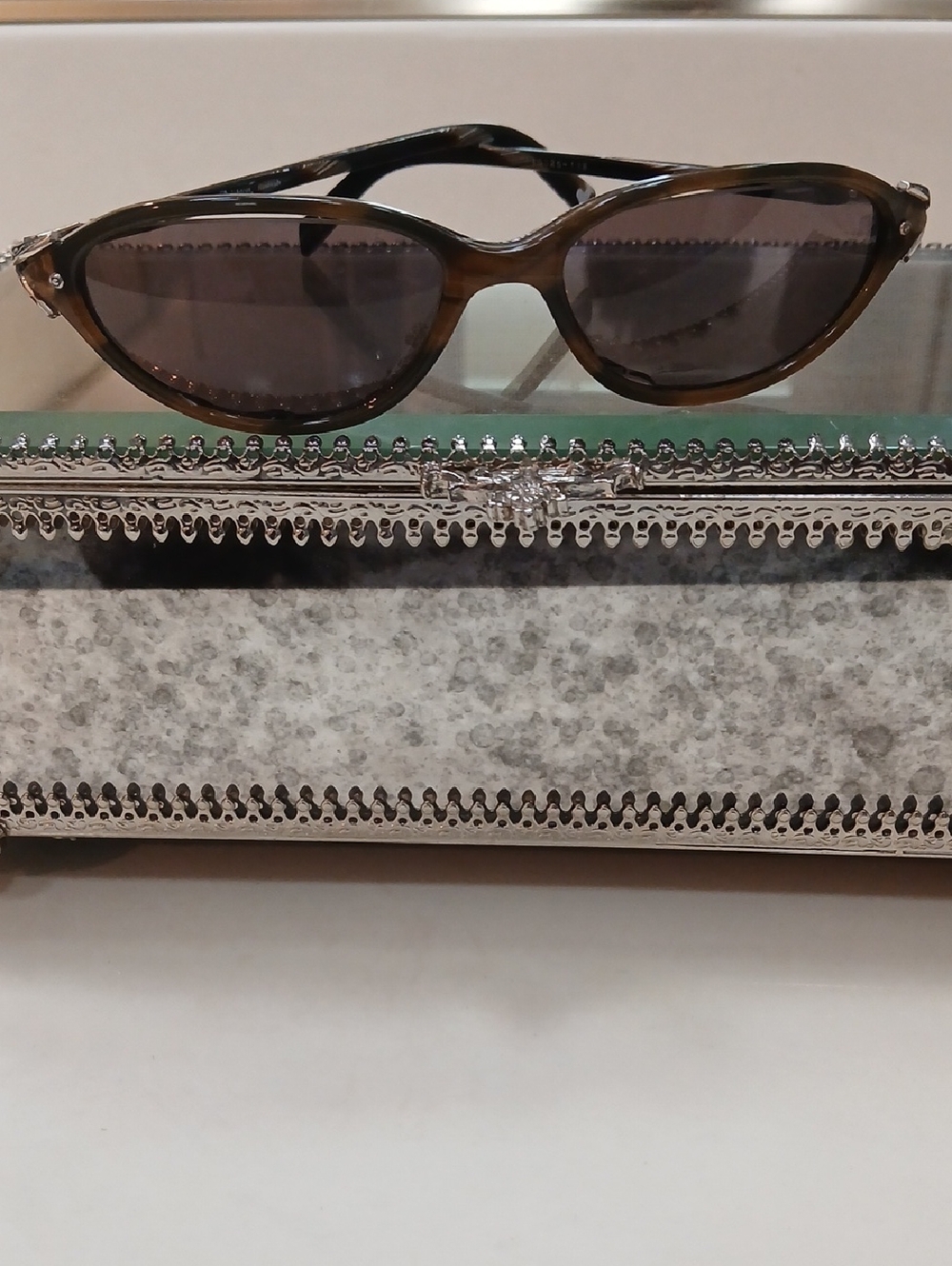 Brighton Brown Tortoiseshell Cat-Eye Sunglasses with Dark Lenses